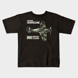 Hawker Hurricane  Aircraft Airplane Aeroplane RAF Plane UK British Legend Kids T-Shirt